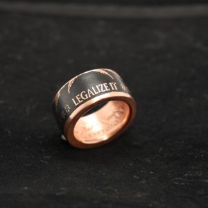 Copper Cannabis Coin Ring