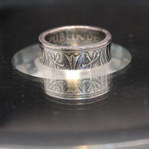 German 5 Mark Silver Coin Ring