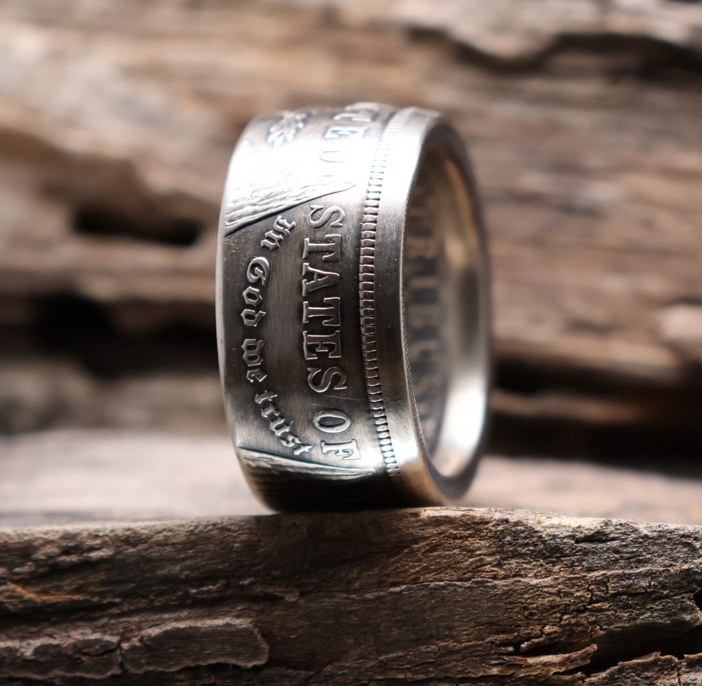 Coin ring in silver